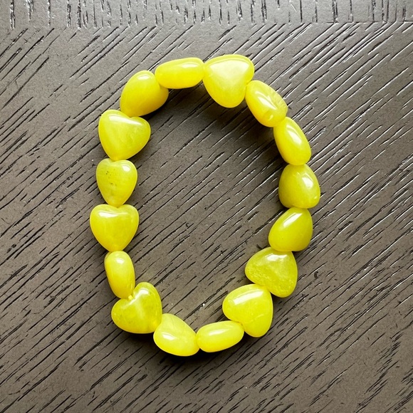Lemon Jade heart bracelet - Picture 2 of 2